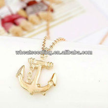 Fashion Unique Boat Anchor Design Pendentif Collier Chandail Chaîne JN22